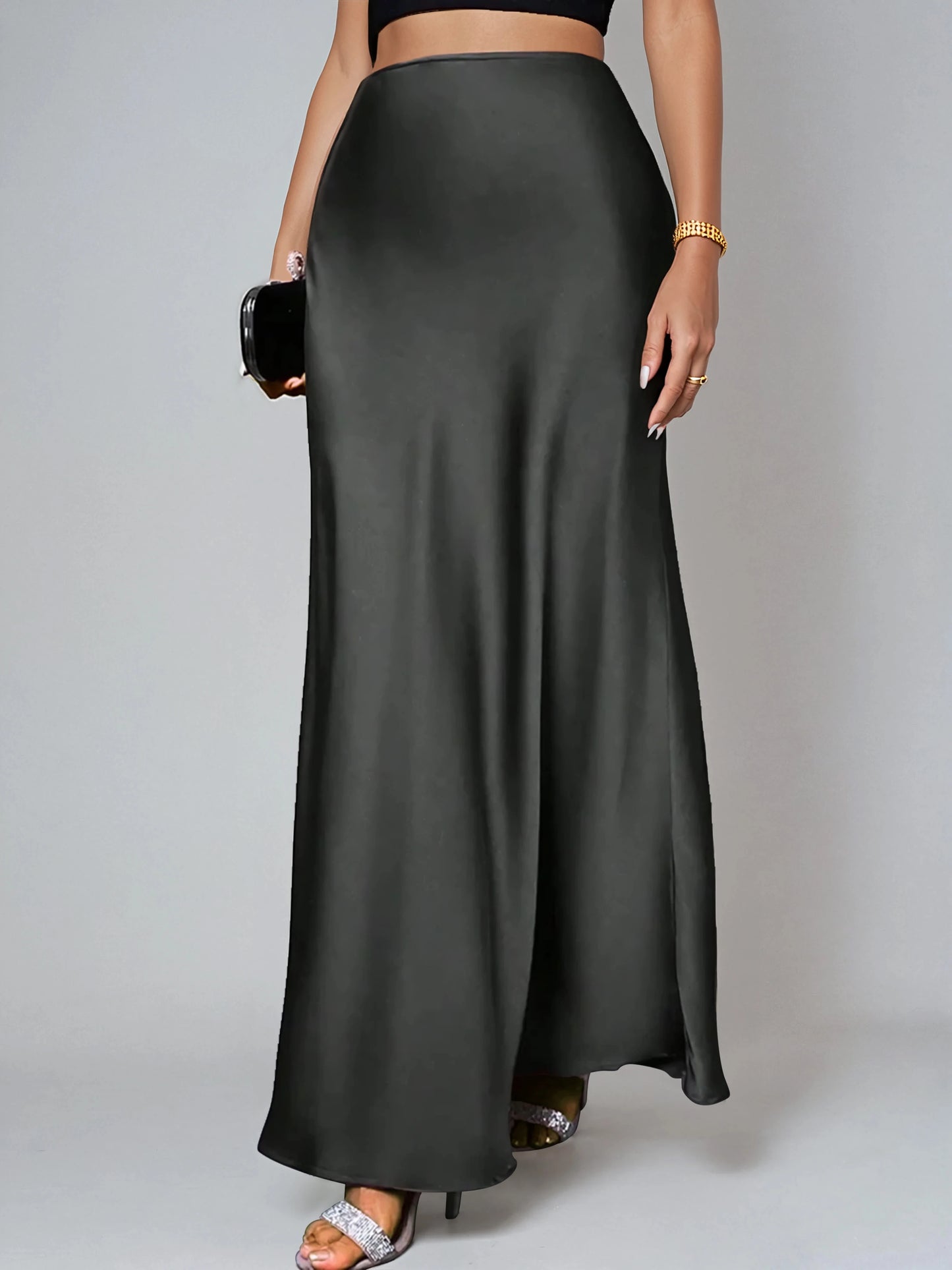 Zayra skirt | Satin Maxi skirt