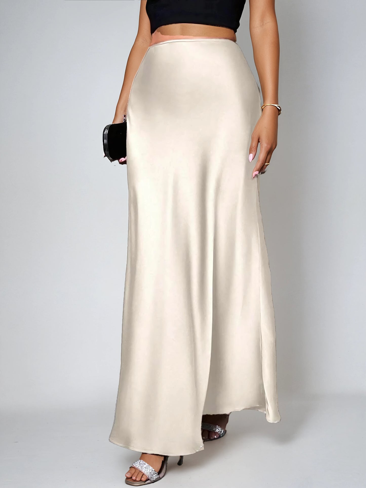 Zayra skirt | Satin Maxi skirt