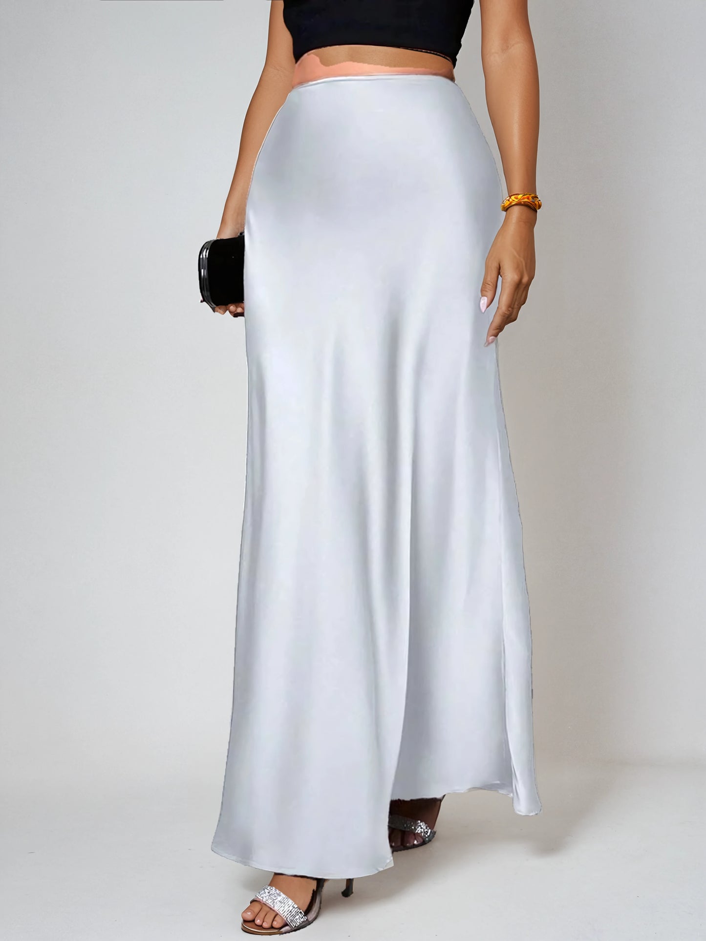 Zayra skirt | Satin Maxi skirt