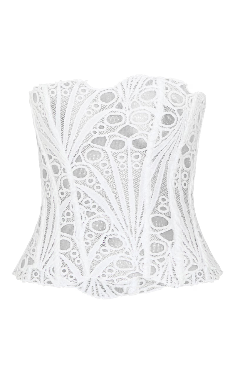 Flora Sheer Lace Corset Top
