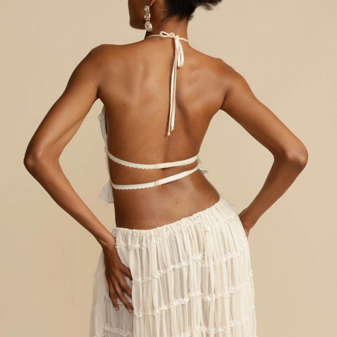 Eclipse elegance set | Halter top with long skirt