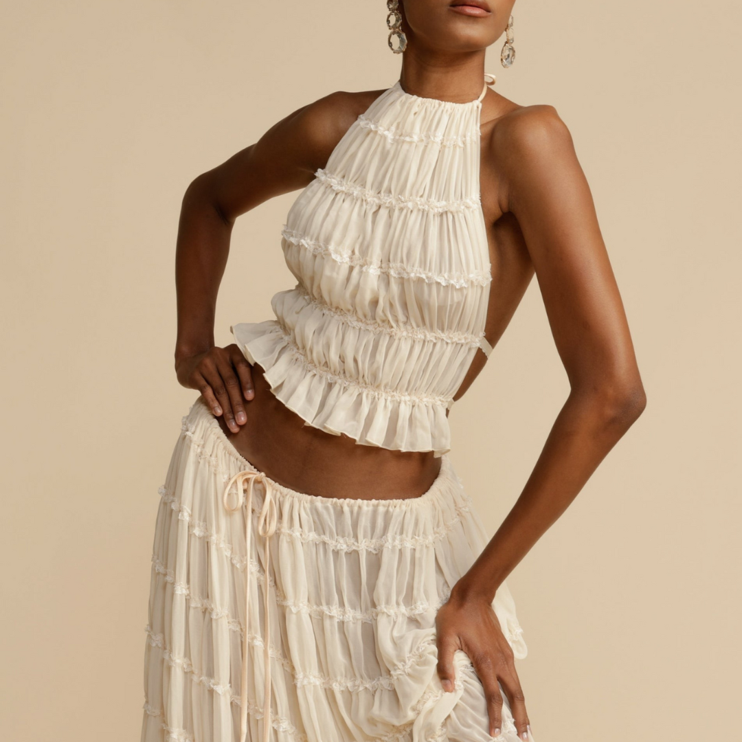 Eclipse elegance set | Halter top with long skirt