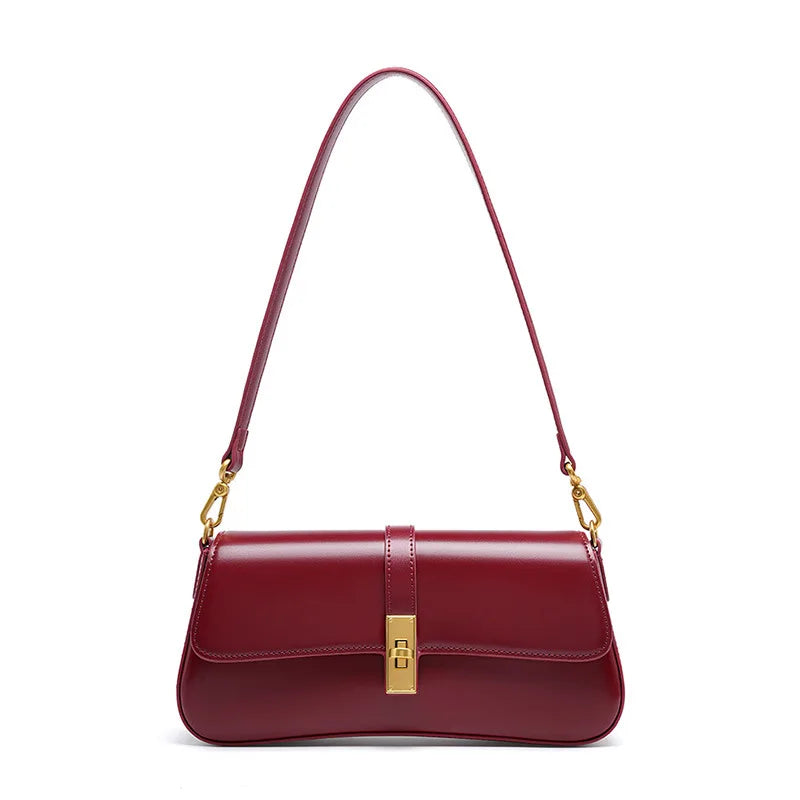 Sophia Soft Leather Shoulder Bag – Casual Mini Daybag