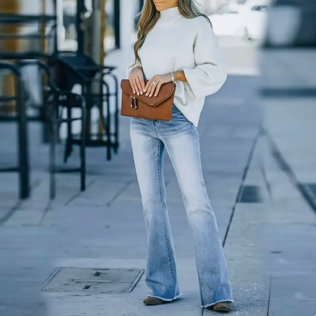Novajeans | Classic washed flared jeans - stretch jeans with bootcut