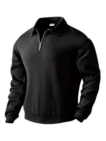 Vento | Vintage sweater with zippers and geometric design