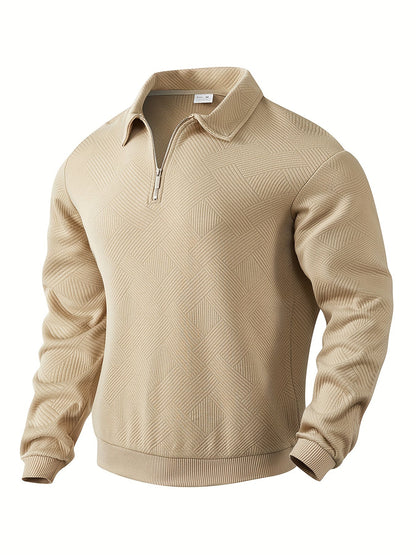 Vento | Vintage sweater with zippers and geometric design