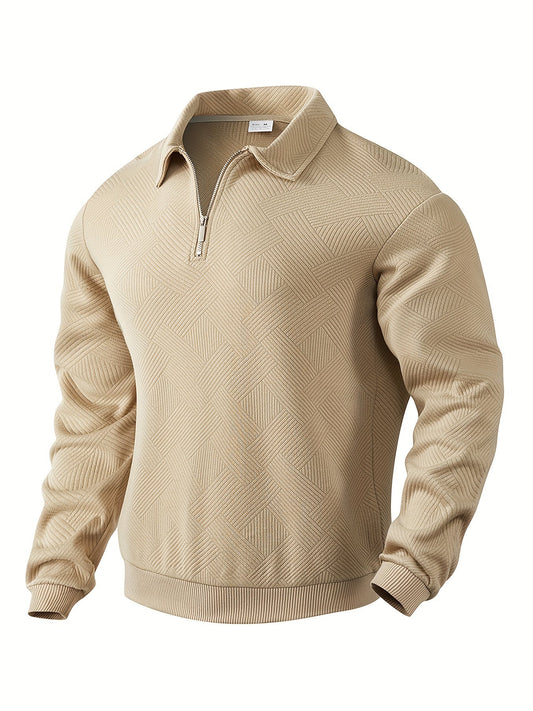 Vento | Vintage sweater with zippers and geometric design