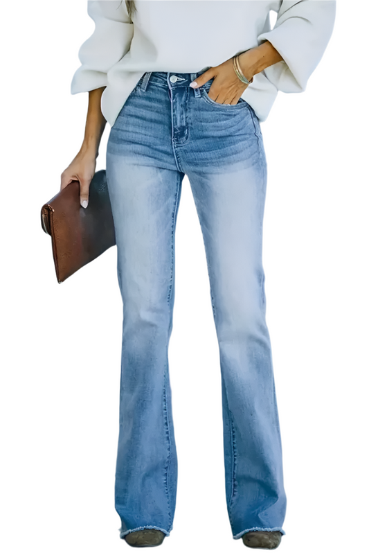 Novajeans | Classic washed flared jeans - stretch jeans with bootcut