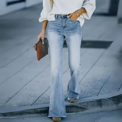 Novajeans | Classic washed flared jeans - stretch jeans with bootcut
