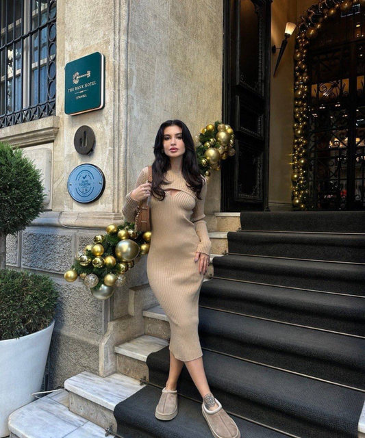 Serene Grace Dress | Ribbed dress