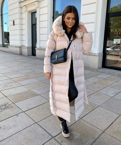 Aurora | Padded winter coat with fur collar 