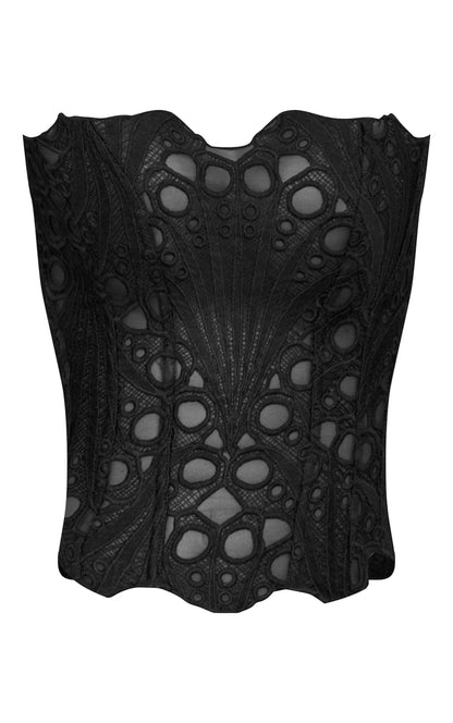 Flora Sheer Lace Corset Top