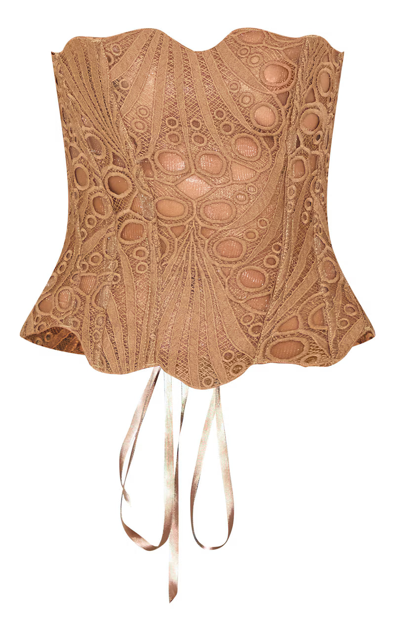 Flora Sheer Lace Corset Top
