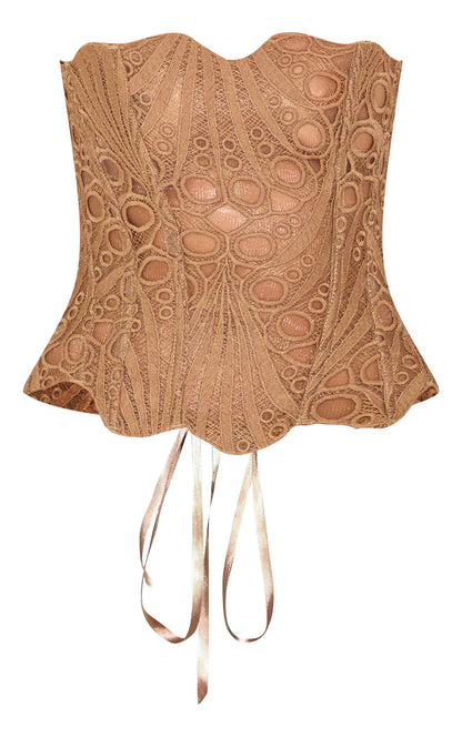 Flora Sheer Lace Corset Top