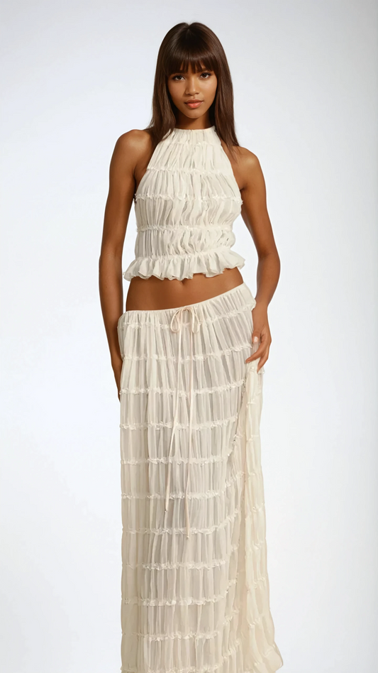 Eclipse elegance set | Halter top with long skirt