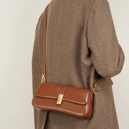 Sophia Soft Leather Shoulder Bag – Casual Mini Daybag