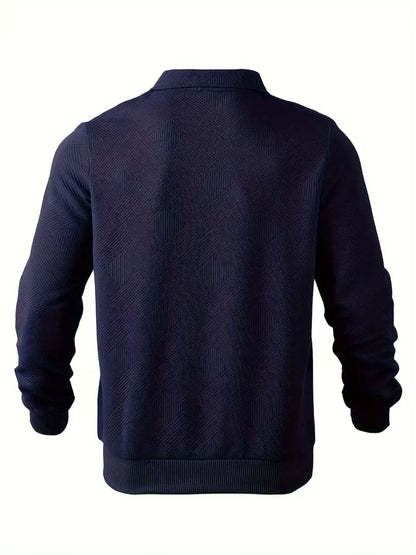 Vento | Vintage sweater with zippers and geometric design