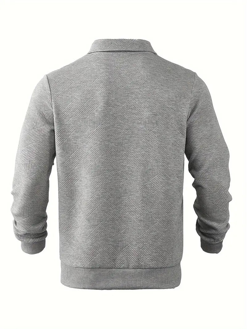 Vento | Vintage sweater with zippers and geometric design