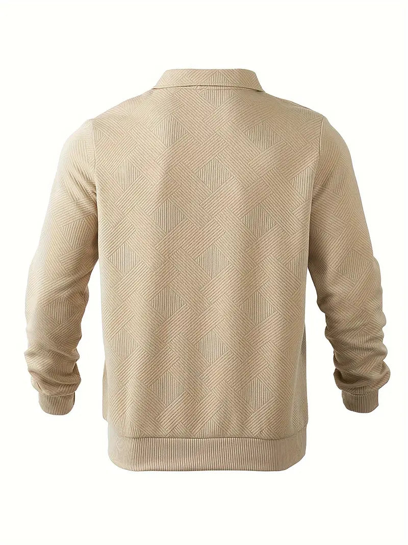 Vento | Vintage sweater with zippers and geometric design